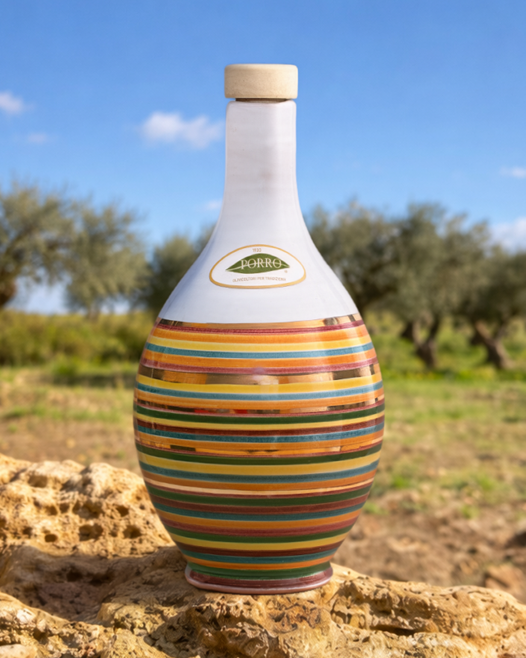 Orcetto Millecolori 350ml – Orcetto dipinto a mano con Olio EVO Porro